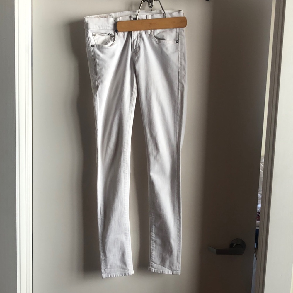 White polo jeans